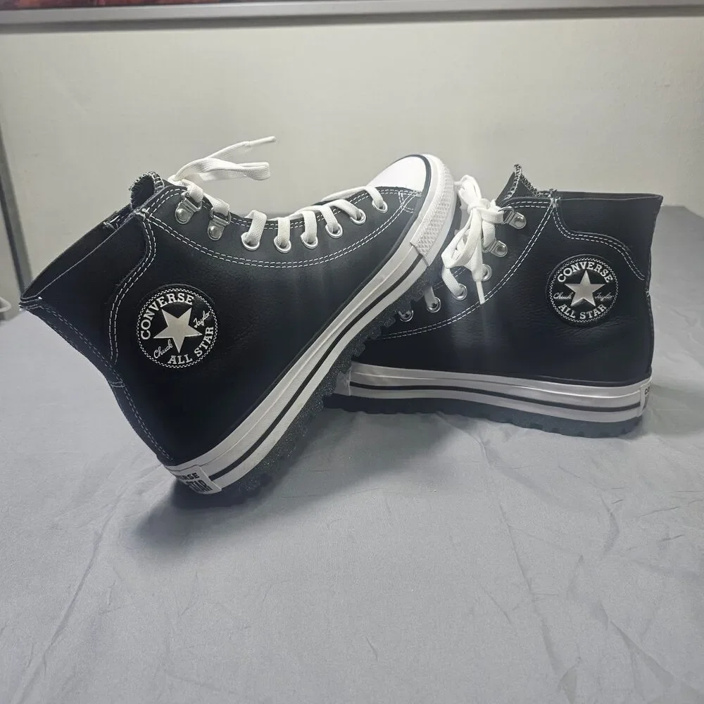 Converse Chuck Taylor All Star City Trek Black Waterproof Boots A04480C M S 8.5